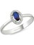 Anturaj Altın Yüzük 0.30 Karat Oval Aquablue 1