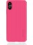 Apple iPhone XS MAX Kılıf Striped Soft Tio Silikon Kapak Pembe 1