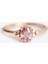 0,71 Karat Pırlanta Yüzük Pink Topaz 14K 1