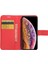 Cüzdanlı Deri Apple iPhone XS Kılıf Kırmızı Kırmızı 2