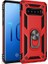 Samsung Galaxy S10 Kılıf SM-G973F Yüzüklü Standlı Tank Silikon + 5D Tam Ekran Koruyucu Cam 1