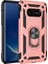 Samsung Galaxy S10e Kılıf SM-G970F Yüzüklü Standlı Tank Silikon + 5D Tam Ekran Koruyucu Cam 1