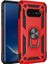 Samsung Galaxy S10e Kılıf SM-G970F Yüzüklü Standlı Tank Silikon + 5D Tam Ekran Koruyucu Cam 1