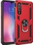 Xiaomi Mi 9 Kılıf Yüzüklü Standlı Tank Silikon + Kırılmayan Esnek Nano Cam 1
