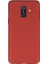 Samsung Galaxy A6 Plus 2018 Premium Matte Silikon Kılıf Kırmızı 1