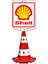 Shell Logo Çift Taraf Baskı Trafik Koni Seti Trafik Dubası 1