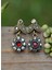 Jewellery Yakut Ve Zirkon Taşlı Bayan Otantik Küpe 2