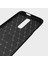 OnePlus 7 Pro Brushed Carbon Fiber Silikon TPU Kılıf Siyah 5