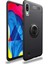 Samsung Galaxy M10 Focus Serisi Yüzük Standlı Silikon Kılıf Siyah 2