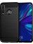 Microce Huawei P Smart Plus 2019 Brushed Carbon Fiber Silikon TPU Kılıf Siyah 2