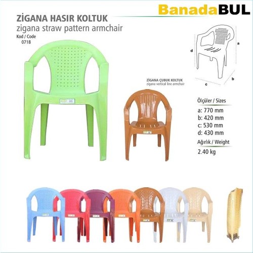 Banadabul Fiore Zigana Plastik Sandalye Çubuk Teak Fiyatı