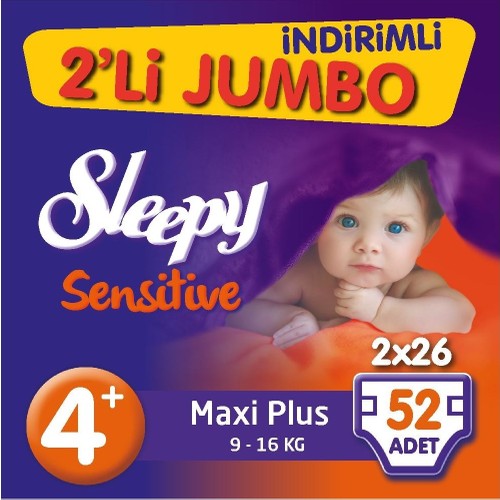 Sleepy Sensitive Bebek Bezi 4+ Beden Maxi Plus İkili Jumbo Fiyatı