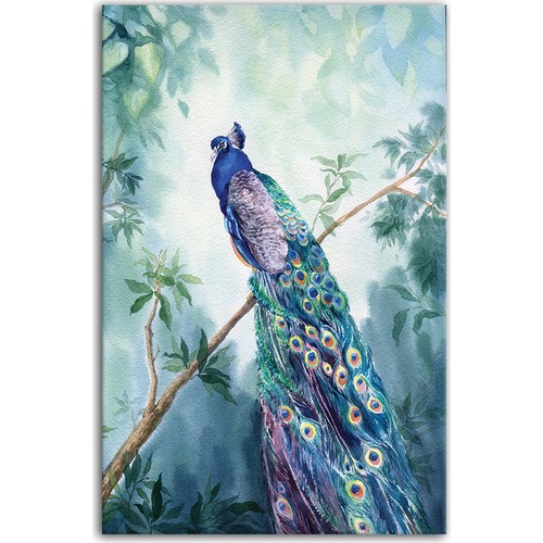 decobritish yagli boya tavus kusu kanvas tablo fiyati