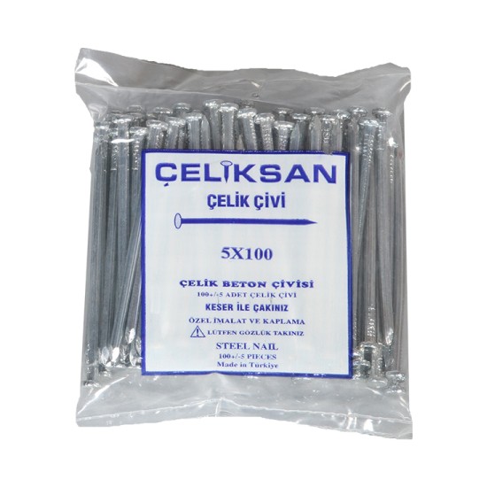 Çeliksan 5 mm Çelik Beton Çivisi 100'lü