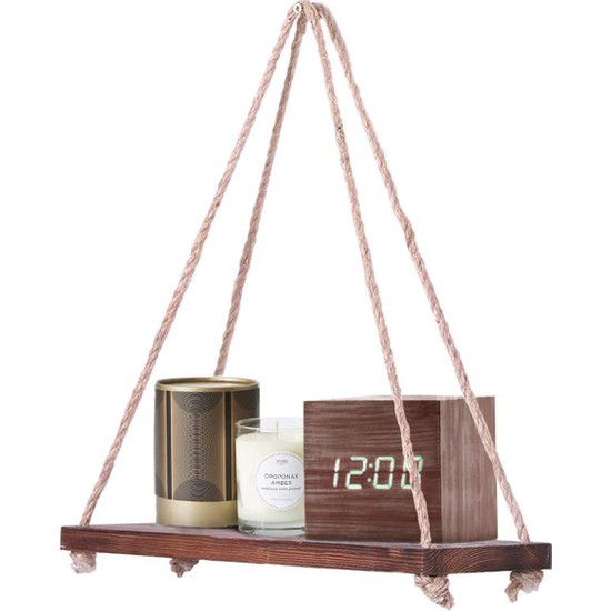 Poappum Rustik Duvar Rafı Ahşap Raf Mutfak Rafı Banyo Rafı Fiyatı