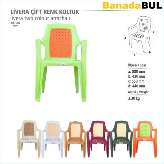 Banadabul Fiore Livera Plastik Sandalye Renk Bordo Fiyatı