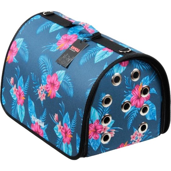 Lepus Fly Bag Kedi ve Köpek Seyahat Çantası Lacivert Çiçek Fiyatı