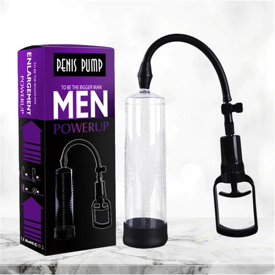 Penis Pump Men Güçlü Vakumlu Penis Pompası Silikon Başlıklı