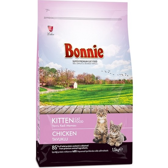 Bonnie Tavuklu Yavru Kedi Maması 1,5 kg Fiyatı Taksit Seçenekleri