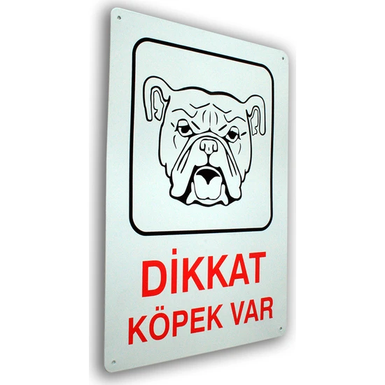 Adi̇lon Dikkat Köpek Var 25.5 x 36 cm Metal İş Güvenliği Levhası