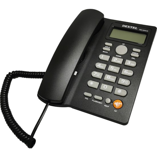 Dextel DEX025 Ekranlı Kablolu Telefon Masa Telefonu Siyah Fiyatı