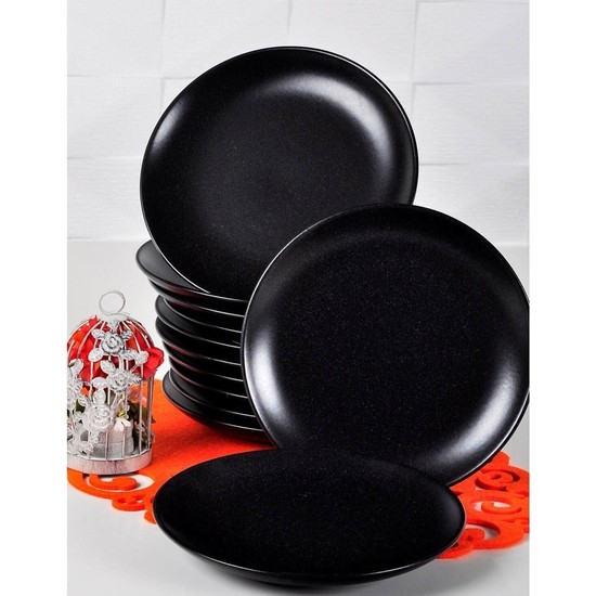 Acar Mutfak Seramik Mat Siyah Pasta Tabağı 21CM Fiyatı