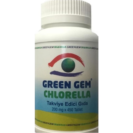 Green Gem Chlorella Chlorella Tatlı Su Yosunu 450 Tablet 1 Aylık