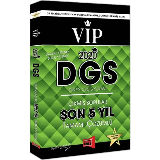 Yargı Yayınları 2020 DGS VIP Sayısal-Sözel Yetenek Son 5 Yıl Tamamı Çözümlü Çıkmış Sorular