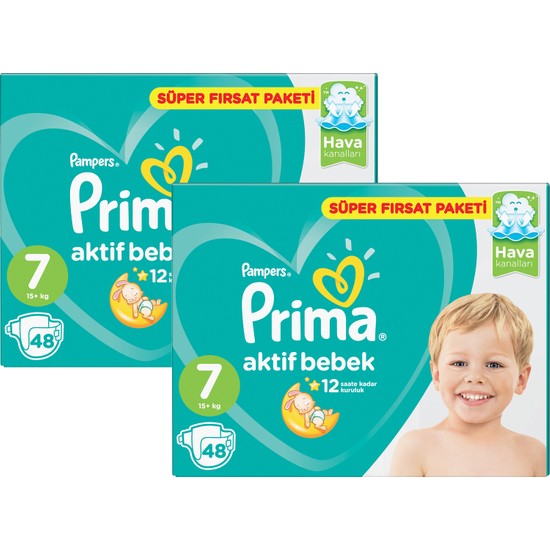 Prima Bebek Bezi Aktif Bebek 7 Bed XX Large Süper Fırsat