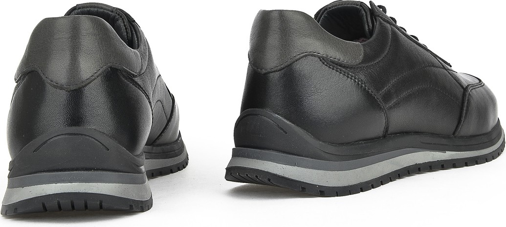 Ziya Erkek Deri Sneaker 1231002 415 Siyah görsel 3
