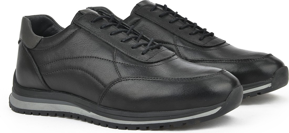 Ziya Erkek Deri Sneaker 1231002 415 Siyah görsel 2