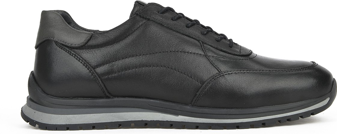 Ziya Erkek Deri Sneaker 1231002 415 Siyah
