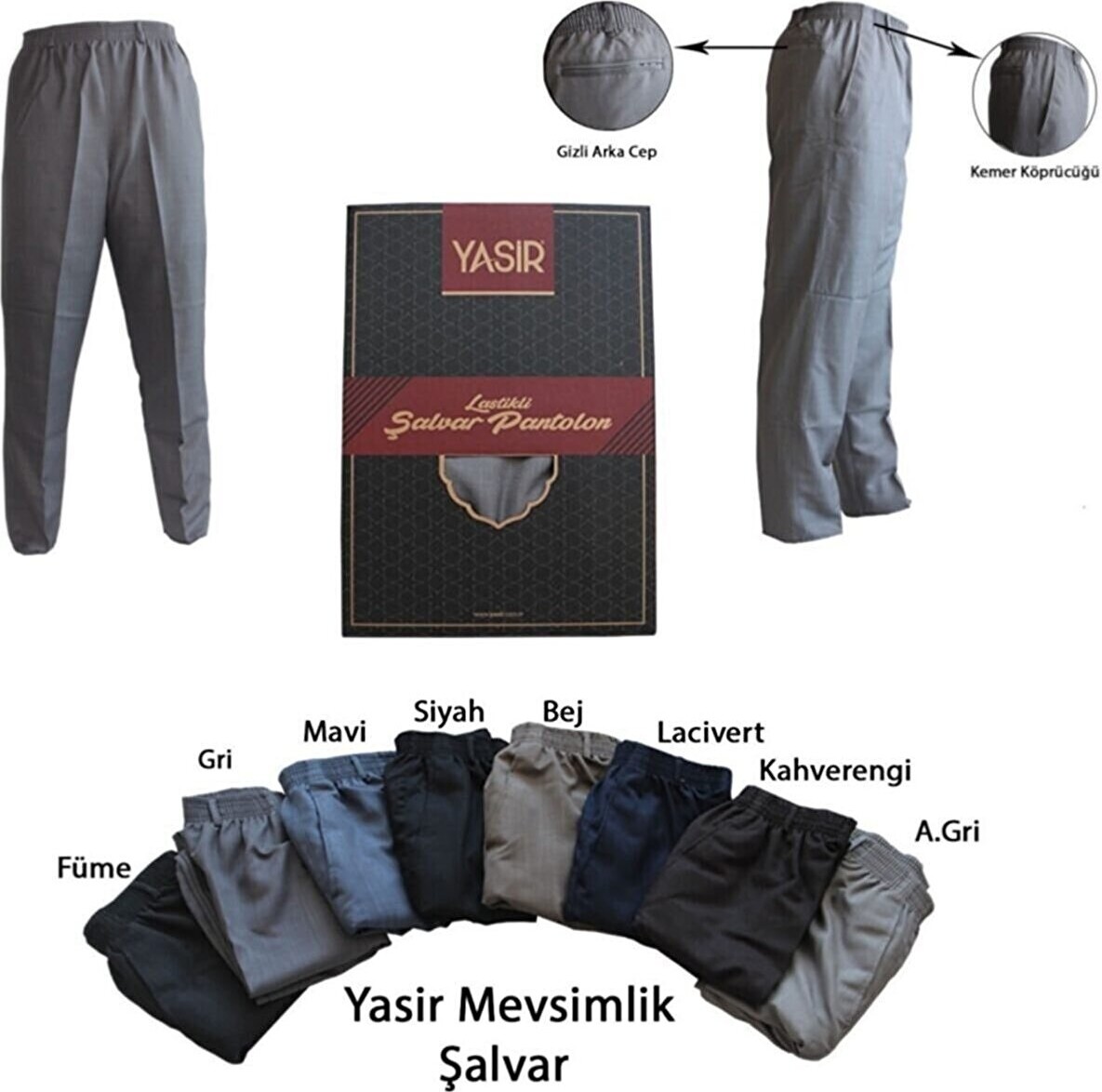 Berat Şalvar Pantolon - Mevsimlik Kumaş - Siyah Renk - 1 Numara görsel 4