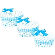 No Name Hediye Kutusu Mavi 3'lü Set (W-8712)