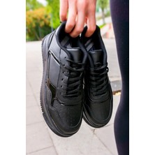 Bluefeet BF59 Siyah Kadın Spor Kalın Tabanlı Ayakkabı