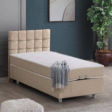 Setay Tavira Tek Kişilik Baza Başlık Letto Yatak  - Bej