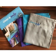 Clean Smile Microfiber Sihirli Temizlik Bezi 3'lü Paket (Koyu Renk)
