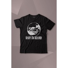 Kendim Seçtim Baby On Board Yoda Star Wars Bebek Mandalorian Jedi Baskılı Çocuk T-Shirt