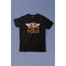 Kendim Seçtim Baby On Board Yoda Star Wars Kahverengi Bebek Mandalorian Baskılı Çocuk T-Shirt