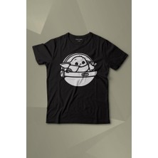 Kendim Seçtim Baby Yoda Star Wars Mandalorian Uzay Mekiği Baskılı Çocuk T-Shirt