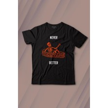 Kendim Seçtim Never Better Skull Kuru Kafa Gothic Dark Sokak Baskılı Çocuk T-Shirt