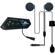 Airstorr BT22 Kask Kulaklık Bluetooth Motosiklet Kulaklık 5.0 Bluetooth Interkom Motorsiklet Kulaklık