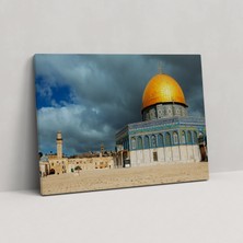 Haydi Dekor Bulutlu Gökyüzü Altında Mescidi Aksa Kanvas Tablo
