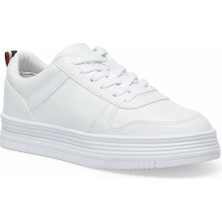 U.S. Polo Assn. Kadın Beyaz Renk Günlük Sneaker Spor Ayakkabı Suni Deri Düz Taban