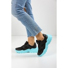 Eformoda Siyah Mavi Kadın Sneaker 0150