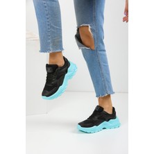 Eformoda Siyah Mavi Kadın Sneaker 0150