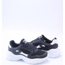 Eformoda Siyah Beyaz Kadın Sneaker 0152