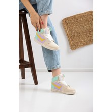 Eformoda Bej Mor Kadın Sneaker 8070
