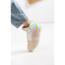 Eformoda Bej Mor Kadın Sneaker 8070