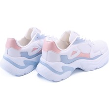 Eformoda Beyaz Pudra Kadın Sneaker 0152